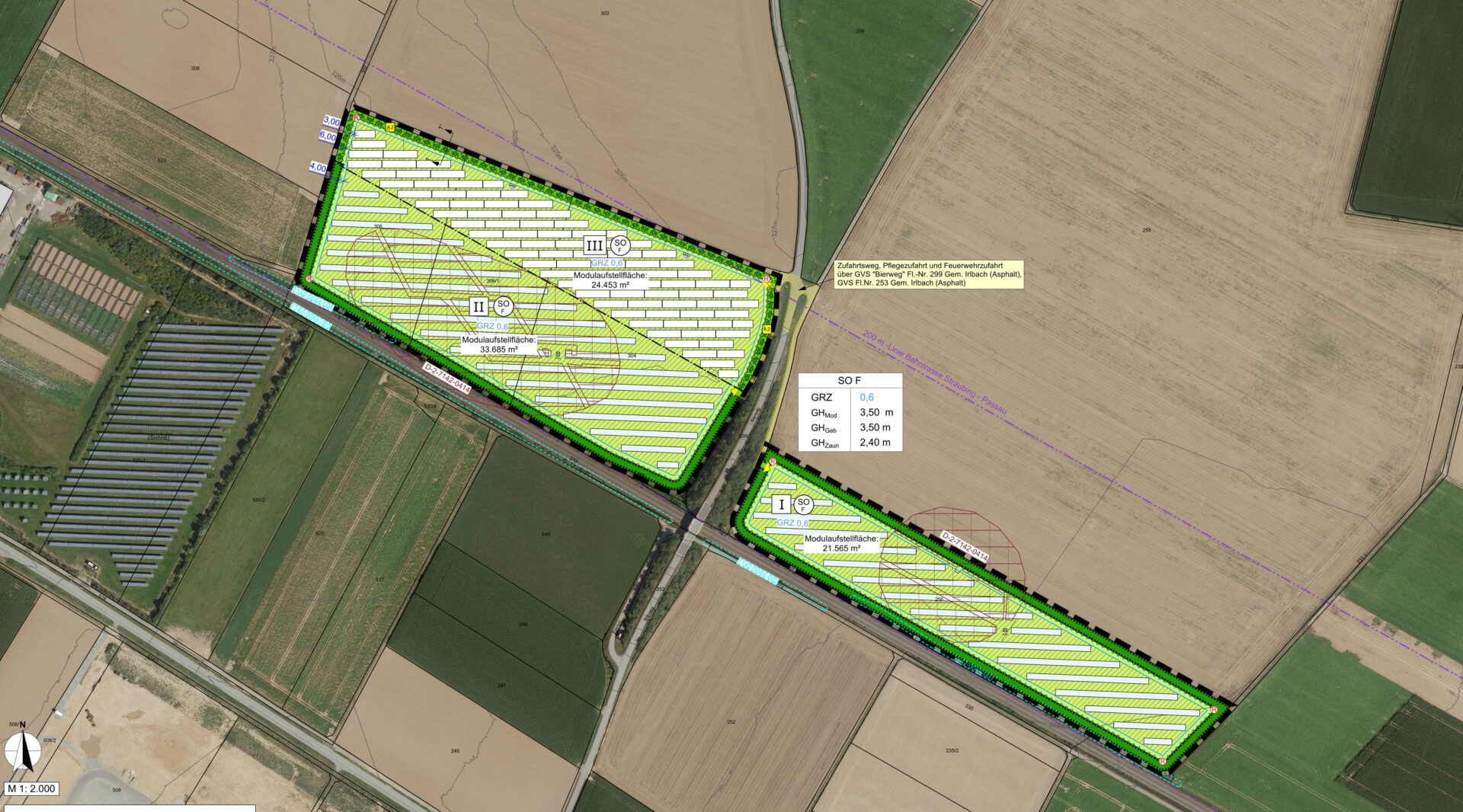 309 G BP Solarpark Irlbach A Planzeichnung
