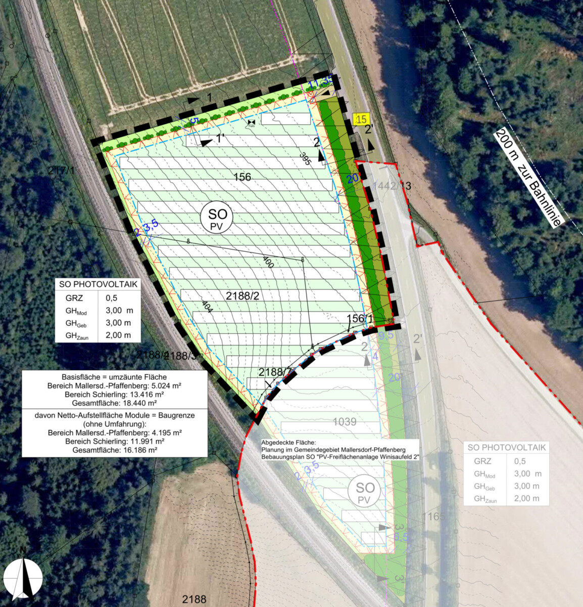 316.3 G PV Winisaufeld2 Schierling Planzeichnung